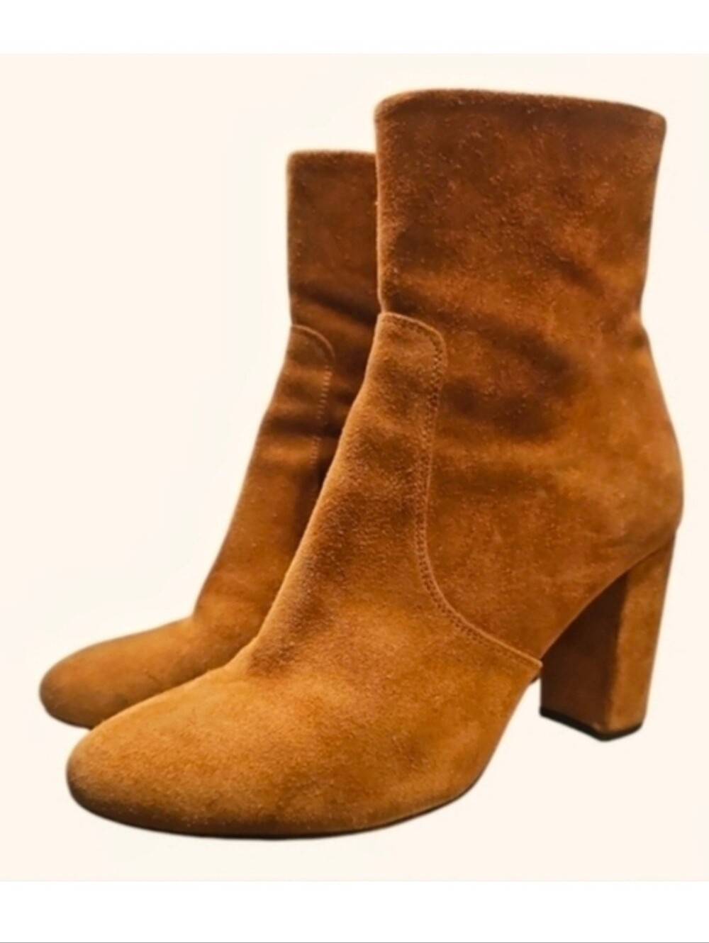 ROUJE | Brown Suede Block Heel Ankle Boots EU 39 / US 8.5